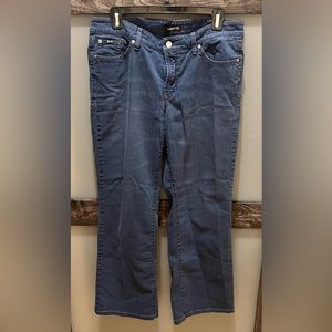 Cambio Women’s Norah Luxury Slight Bootcut Jean in Steel Blue Size 46 or US 16